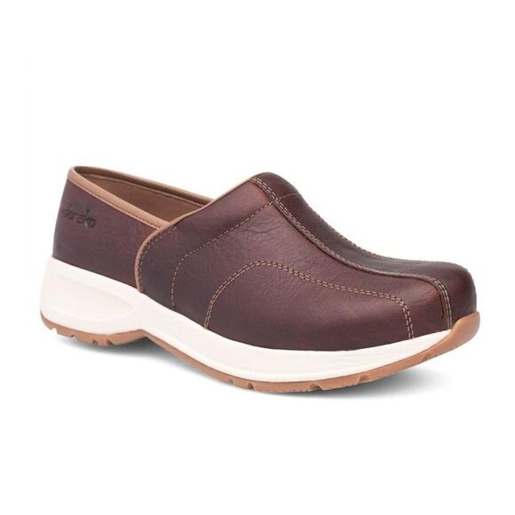 Dansko Women's Shaina Brown Tumbled Pull Up Slip On - Picture 1 of 9